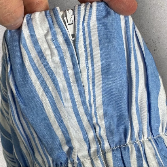 NWT Lemlem Liya Kebede H&M Striped Crop Top Blue White Womens Size Medium Y2K - Picture 4 of 16